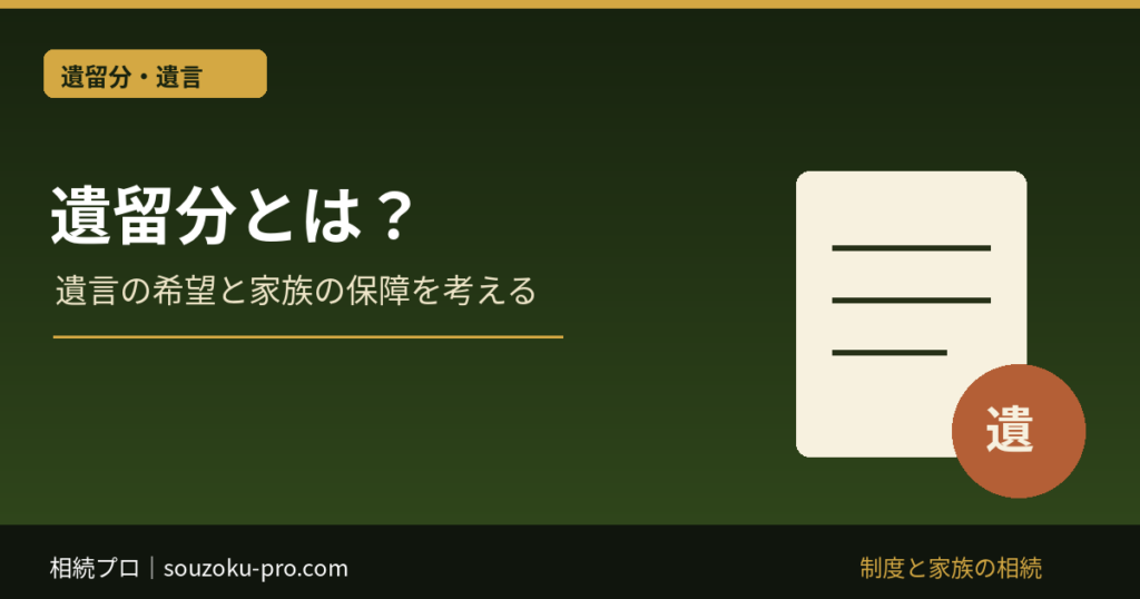 遺留分とは？：遺言の希望と家族の保障を考える
