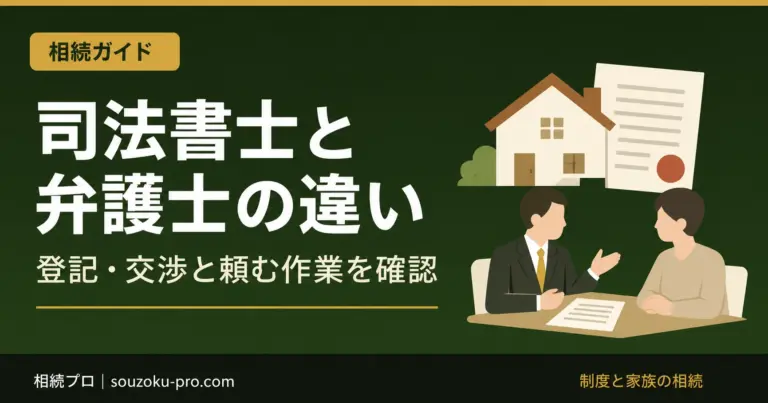 司法書士と弁護士の違い。登記・交渉と頼む作業を確認