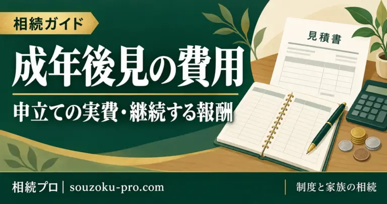 成年後見の費用。申立ての実費・継続する報酬