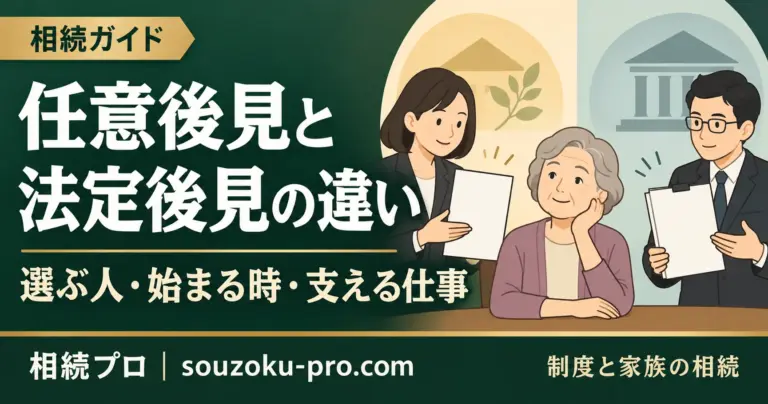任意後見と法定後見の違い。選ぶ人・始まる時・支える仕事