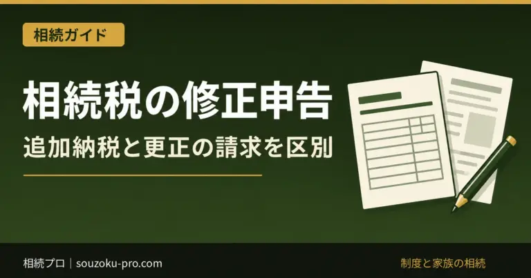 相続税の修正申告。追加納税と更正の請求を区別