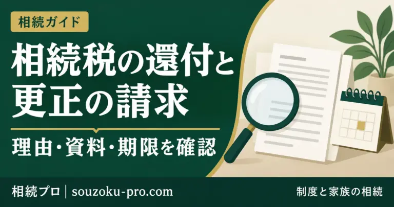 相続税の還付と更正の請求。理由・資料・期限を確認