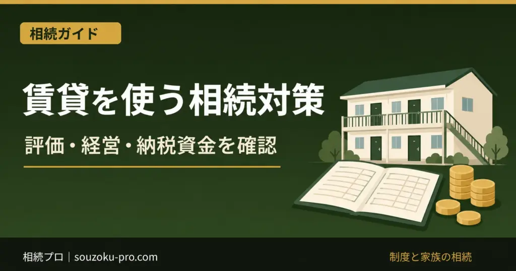 賃貸を使う相続対策。評価・経営・納税資金を確認
