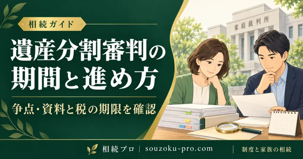 遺産分割審判の期間と進め方。争点・資料と税の期限を確認する。