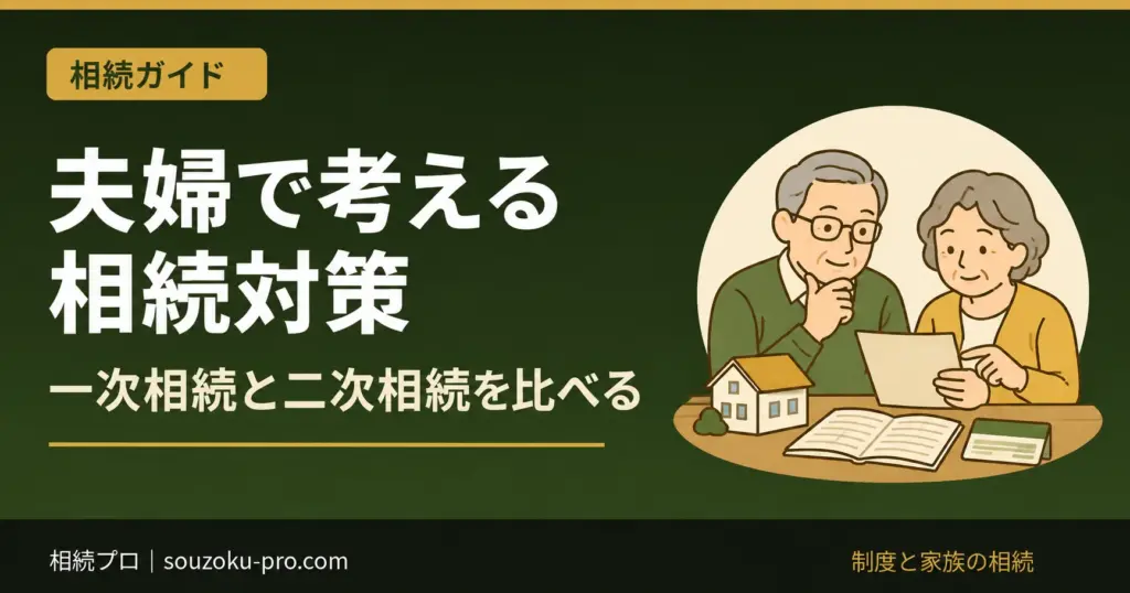 夫婦で考える相続対策。一次相続と二次相続を比べる