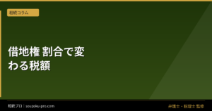 借地権の相続税評価で変わる申告額。割合と計算の仕組み