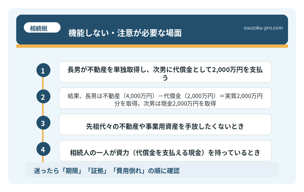機能しない・注意が必要な場面