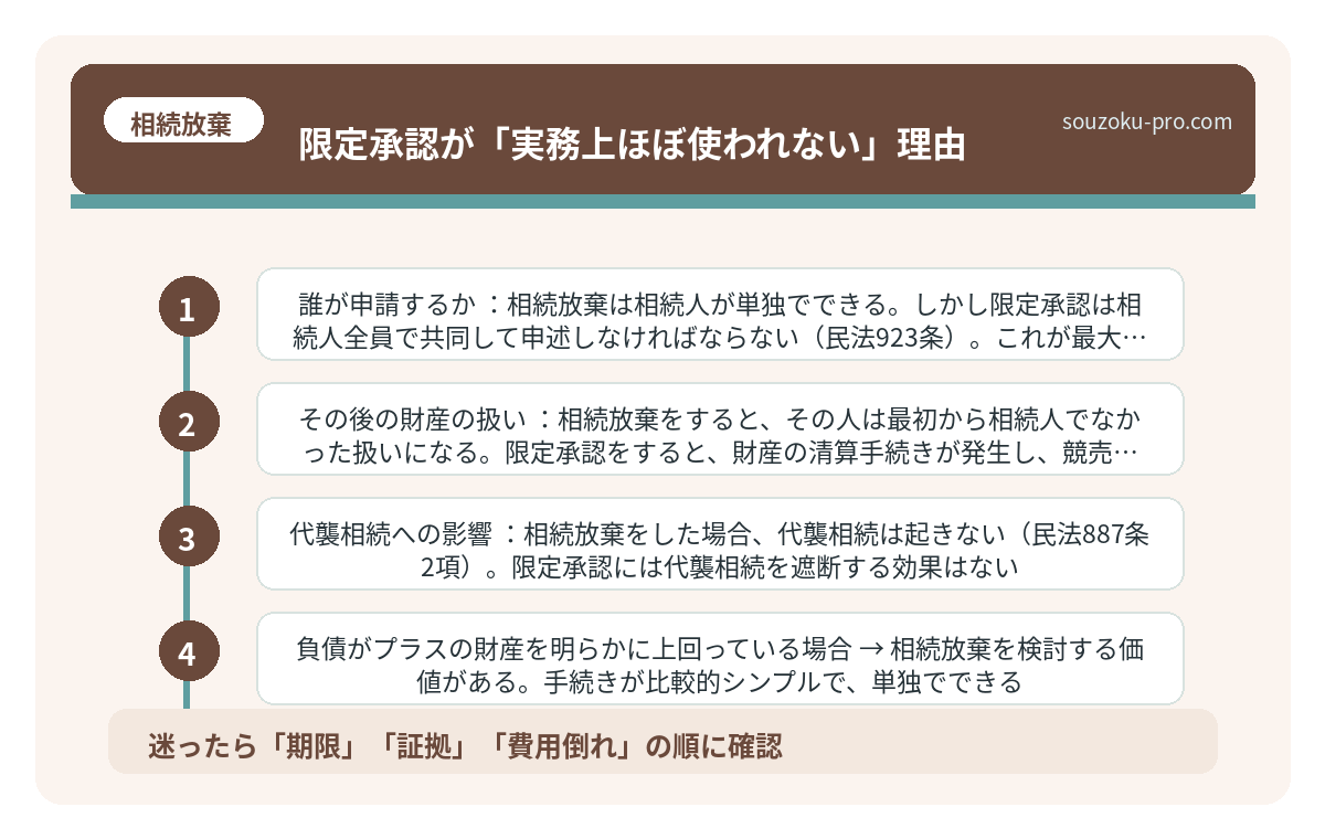 限定承認が「実務上ほぼ使われない」理由