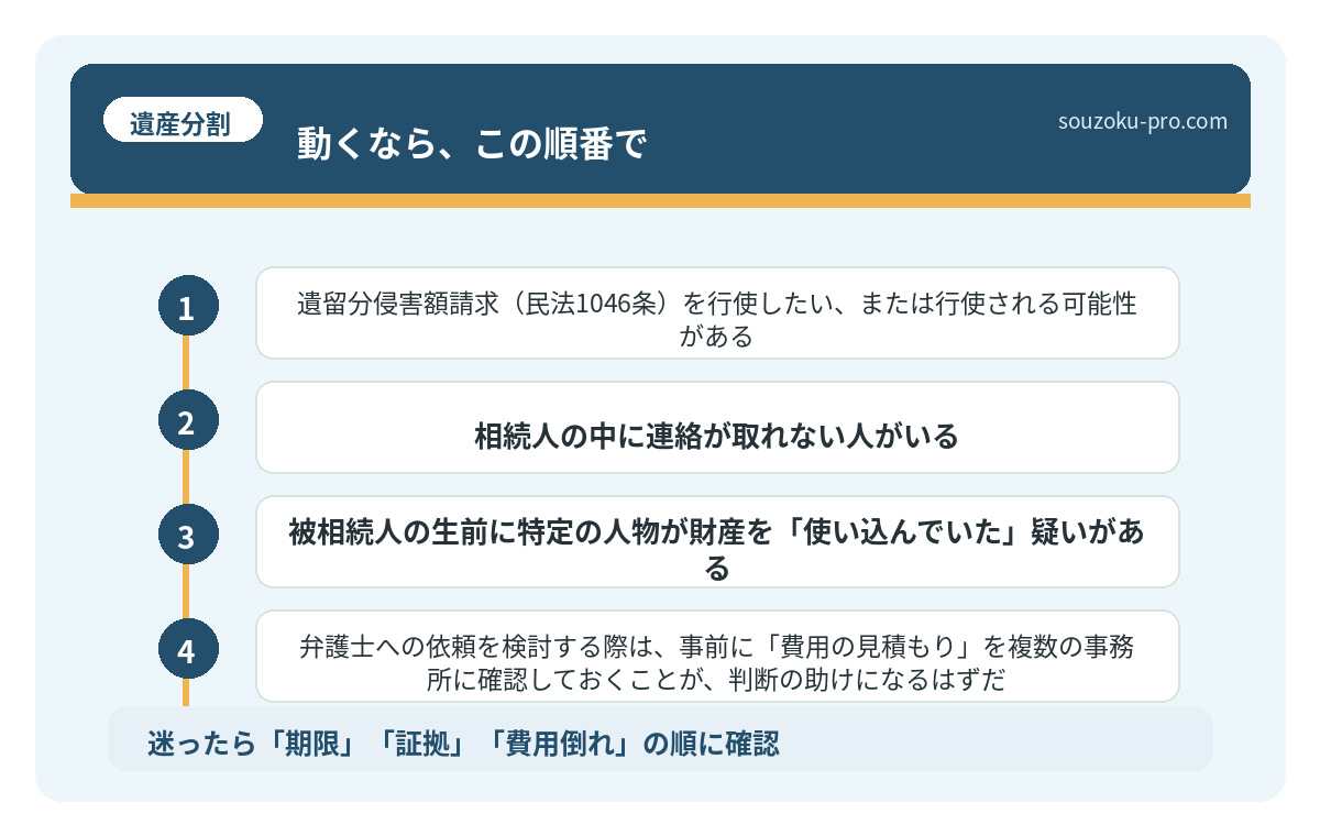 動くなら、この順番で