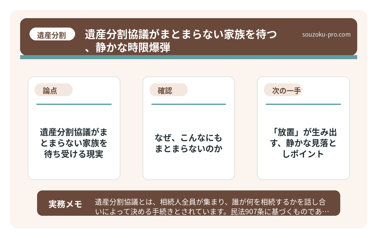 なぜ、こんなにもまとまらないのか