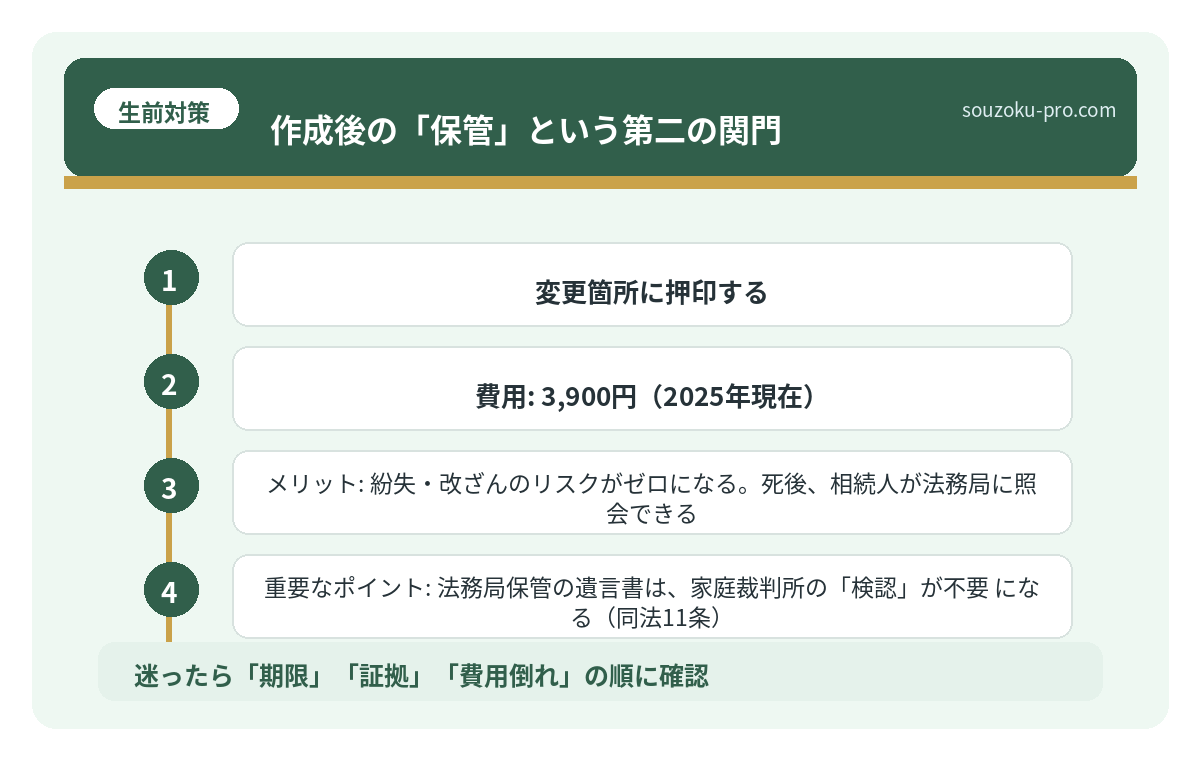 作成後の「保管」という第二の関門