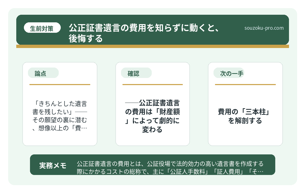 ① 公証人手数料(最重要)