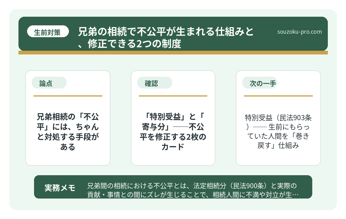 特別受益(民法903条)── 生前にもらっていた人間を「巻き戻す」仕組み