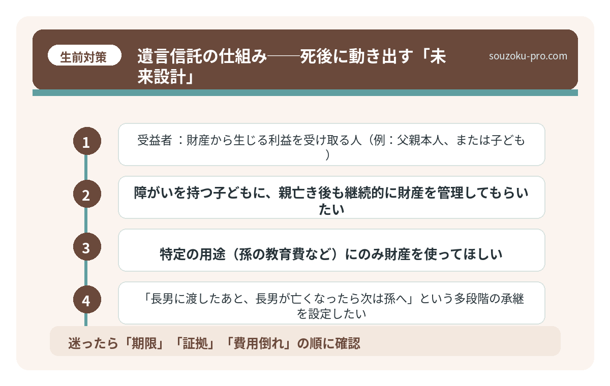 遺言信託の仕組み──死後に動き出す「未来設計」