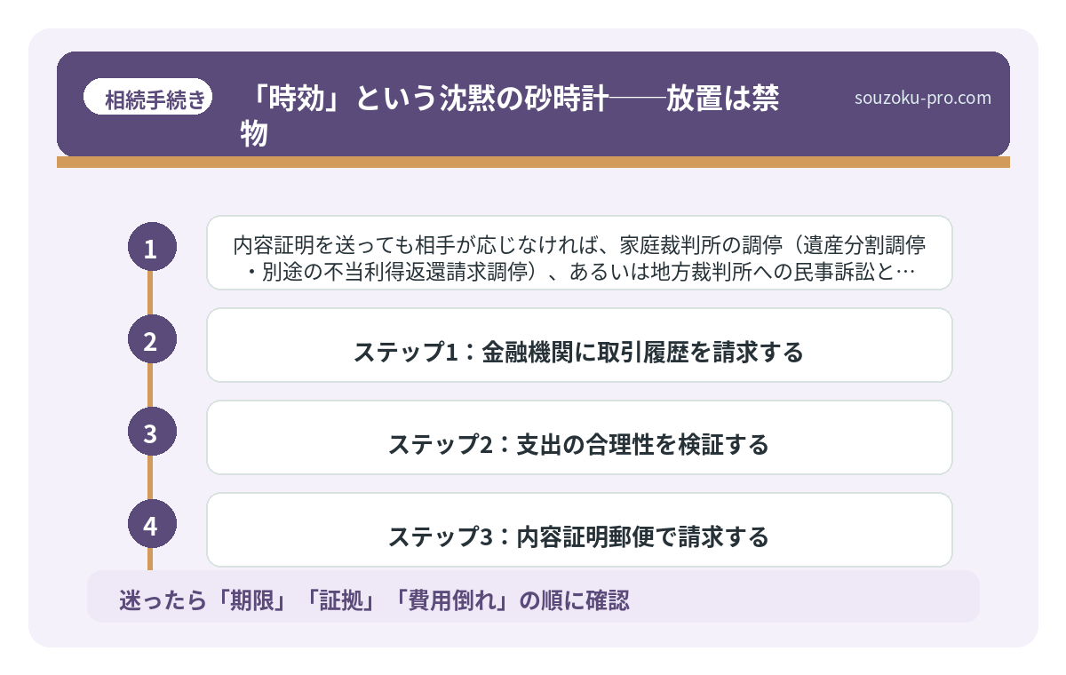 「時効」という沈黙の砂時計──放置は禁物
