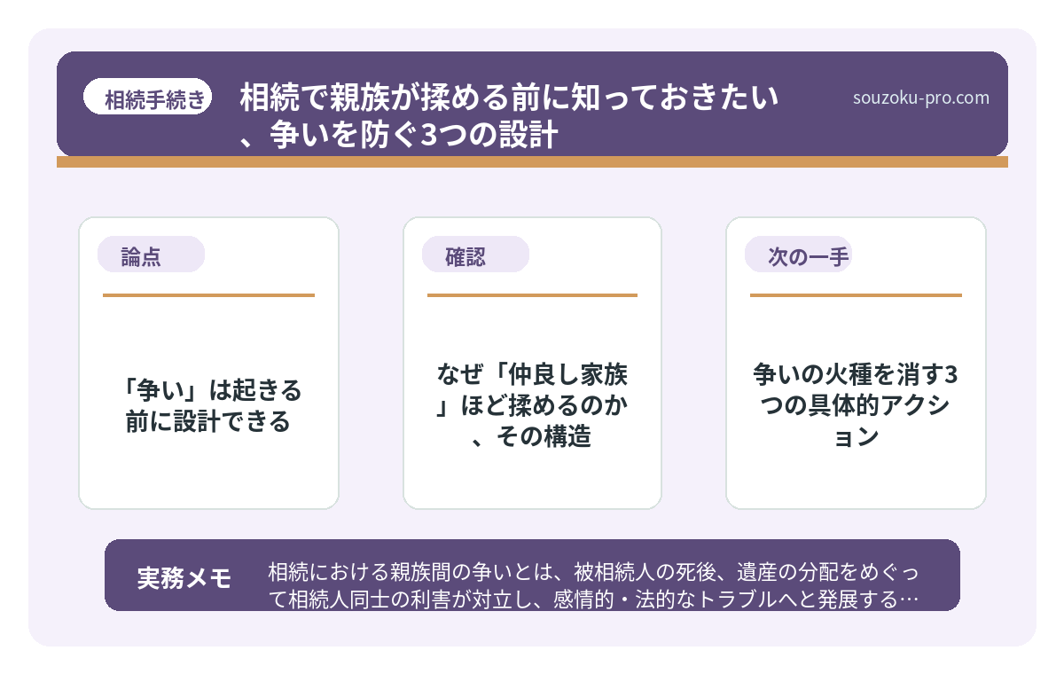 なぜ「仲良し家族」ほど揉めるのか、その構造