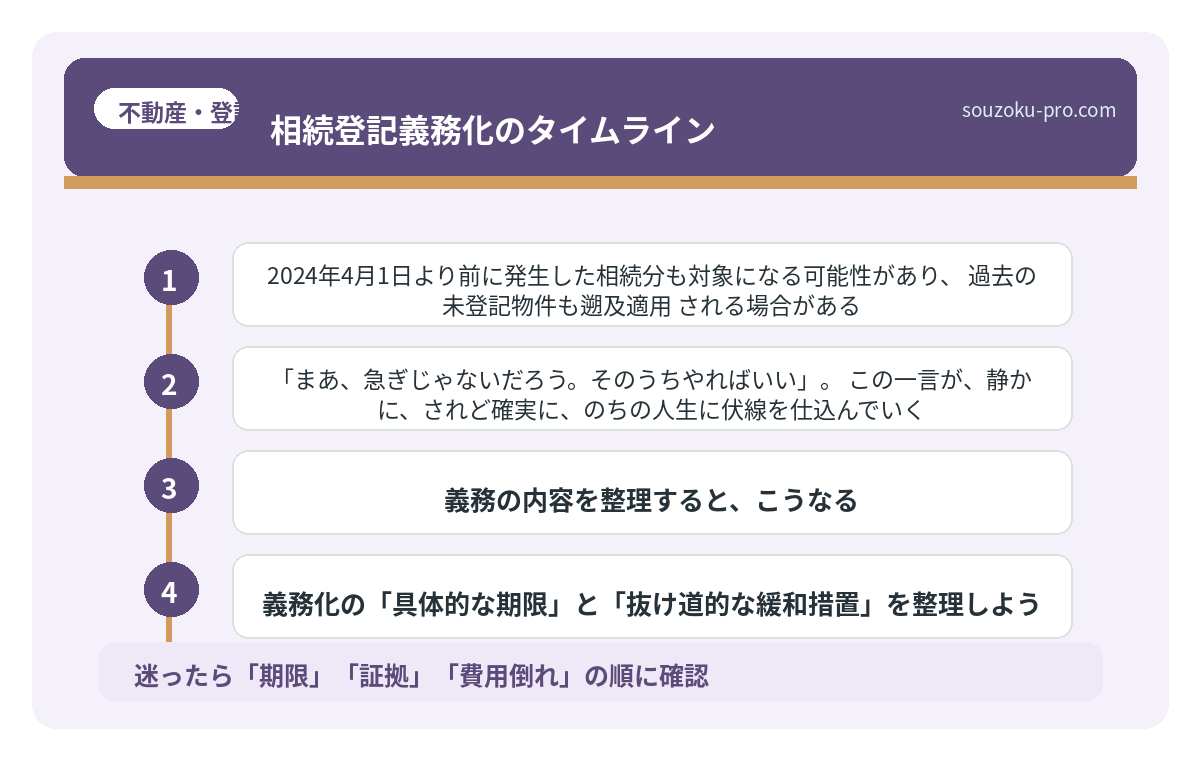相続登記義務化のタイムライン