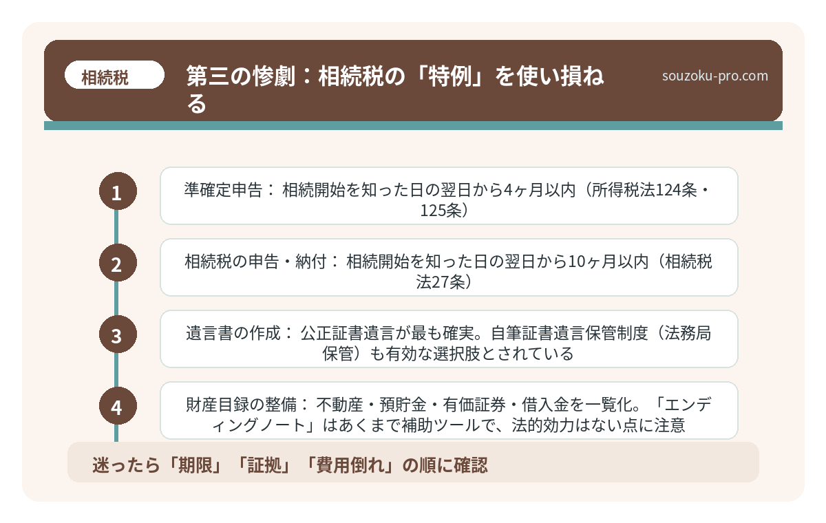 第三の惨劇：相続税の「特例」を使い損ねる