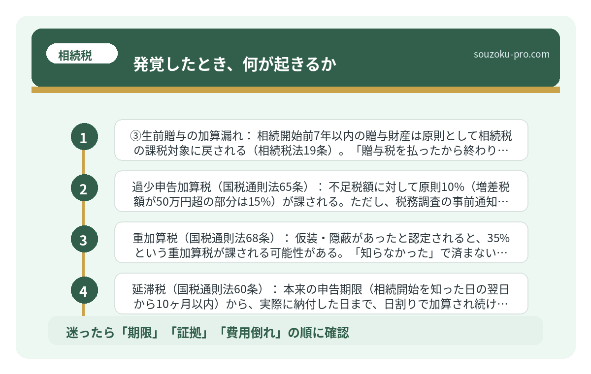 発覚したとき、何が起きるか