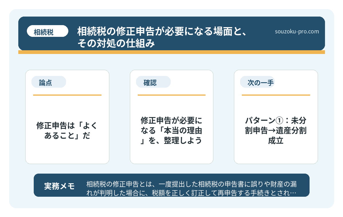 修正申告が必要になる「本当の理由」を、整理しよう