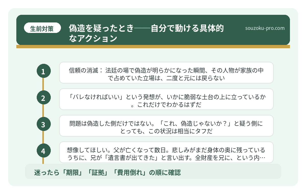 偽造を疑ったとき──自分で動ける具体的なアクション