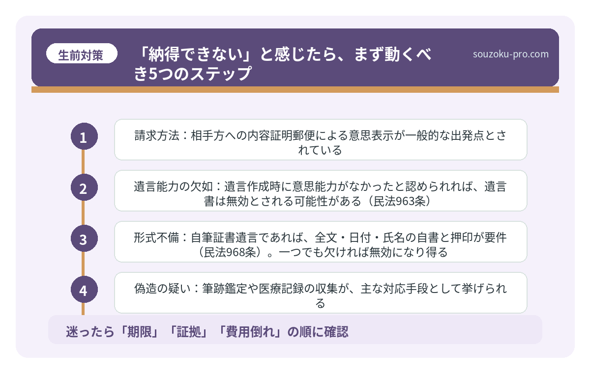 「納得できない」と感じたら、まず動くべき5つのステップ