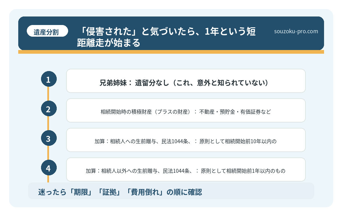 「侵害された」と気づいたら、1年という短距離走が始まる。