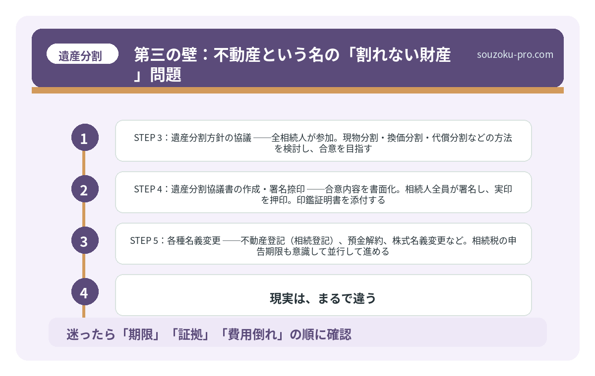 第三の壁:不動産という名の「割れない財産」問題