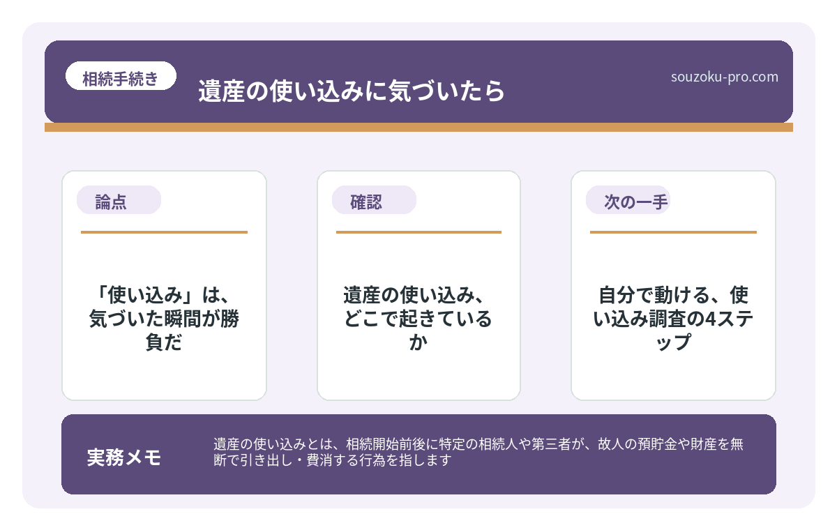 遺産の使い込み、どこで起きているか