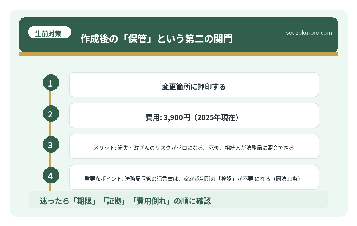 作成後の「保管」という第二の関門