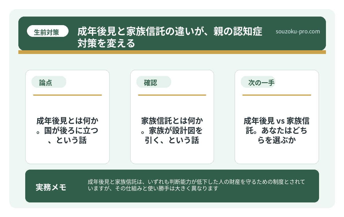 成年後見とは何か。国が後ろに立つ、という話