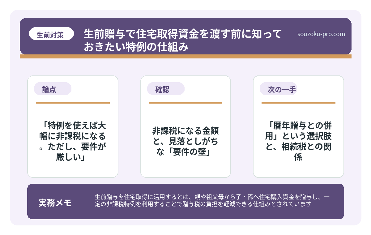 で、結論から言うと「特例を使えば大幅に非課税になる。ただし、要件が厳しい」