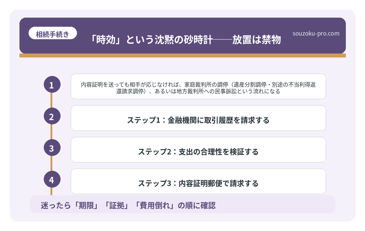 「時効」という沈黙の砂時計──放置は禁物