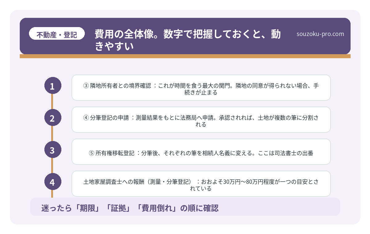 費用の全体像。数字で把握しておくと、動きやすい
