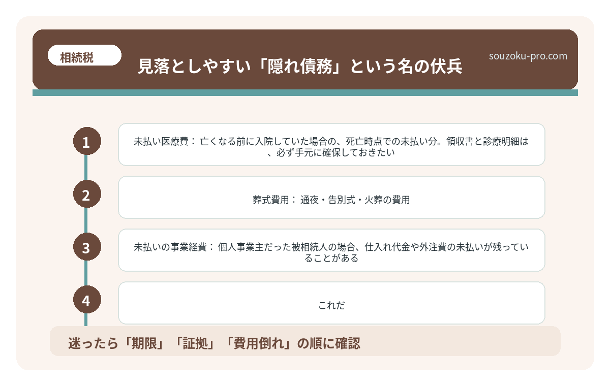 見落としやすい「隠れ債務」という名の伏兵