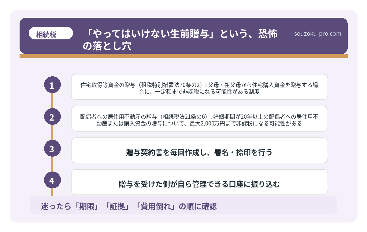「やってはいけない生前贈与」という、恐怖の落とし穴。