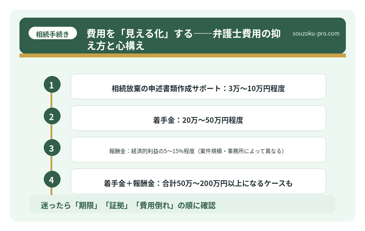 費用を「見える化」する――弁護士費用の抑え方と心構え