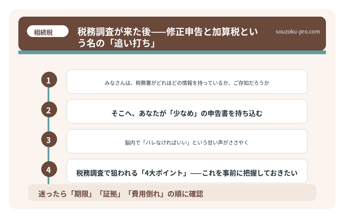 税務調査が来た後——修正申告と加算税という名の「追い打ち」