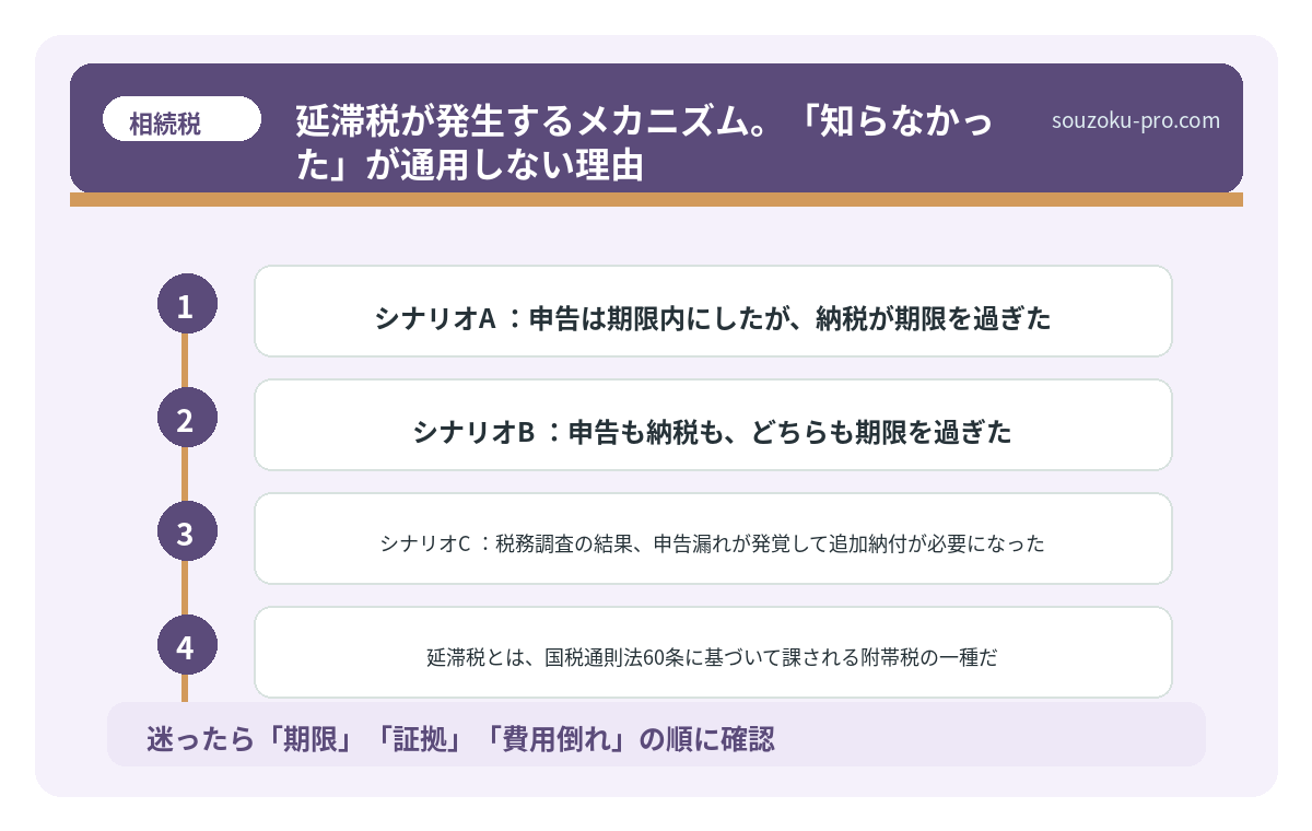 延滞税が発生するメカニズム。「知らなかった」が通用しない理由