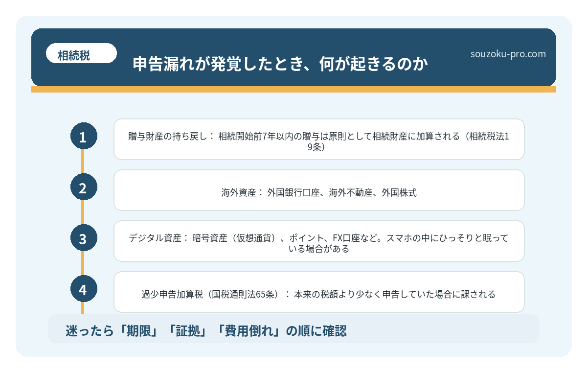 申告漏れが発覚したとき、何が起きるのか