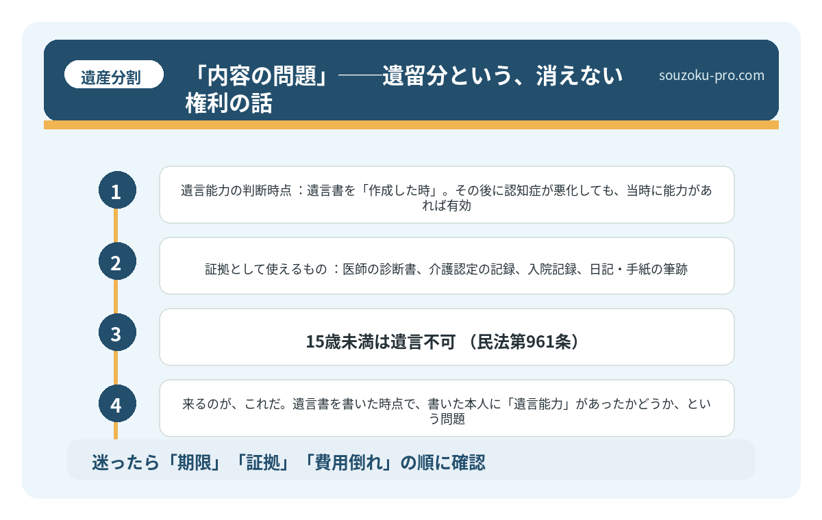 「内容の問題」──遺留分という、消えない権利の話