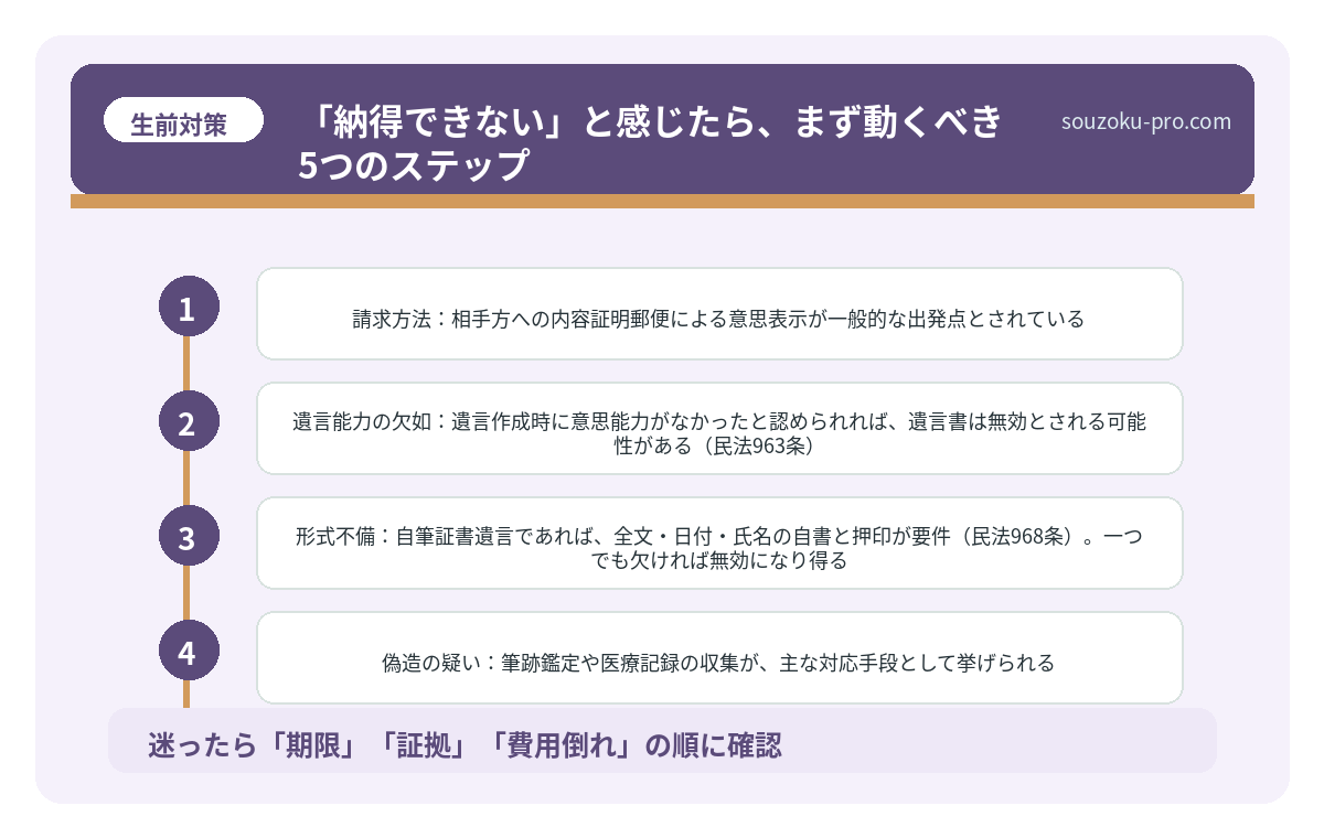 「納得できない」と感じたら、まず動くべき5つのステップ