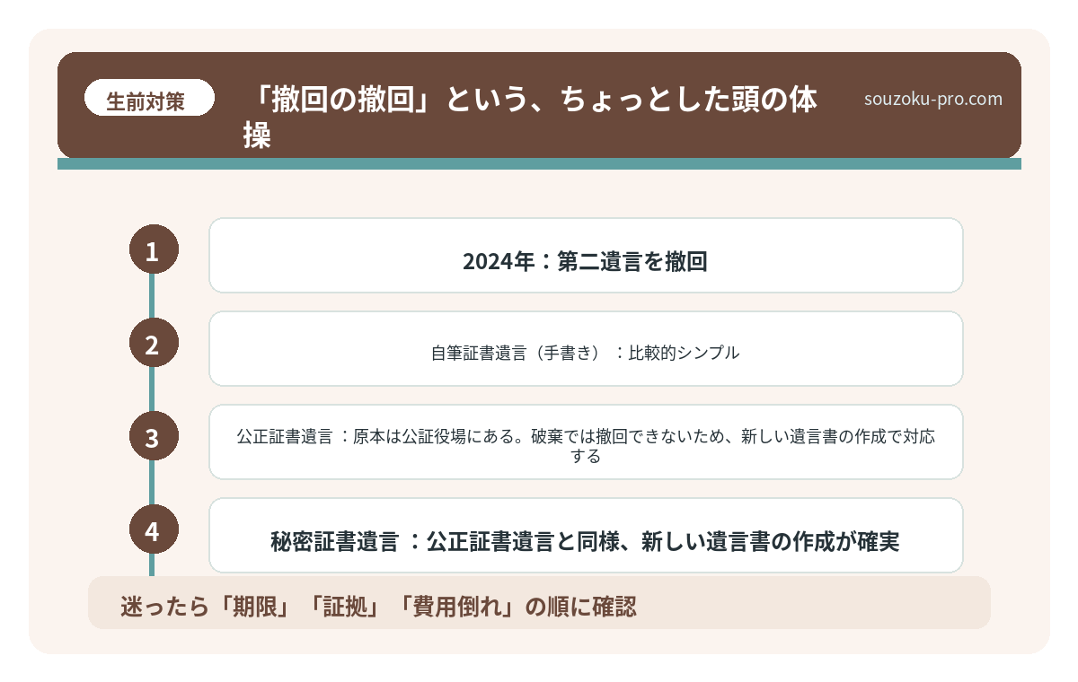「撤回の撤回」という、ちょっとした頭の体操