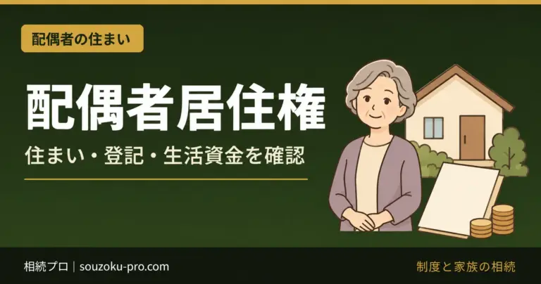 配偶者居住権。住まい・登記・生活資金を確認